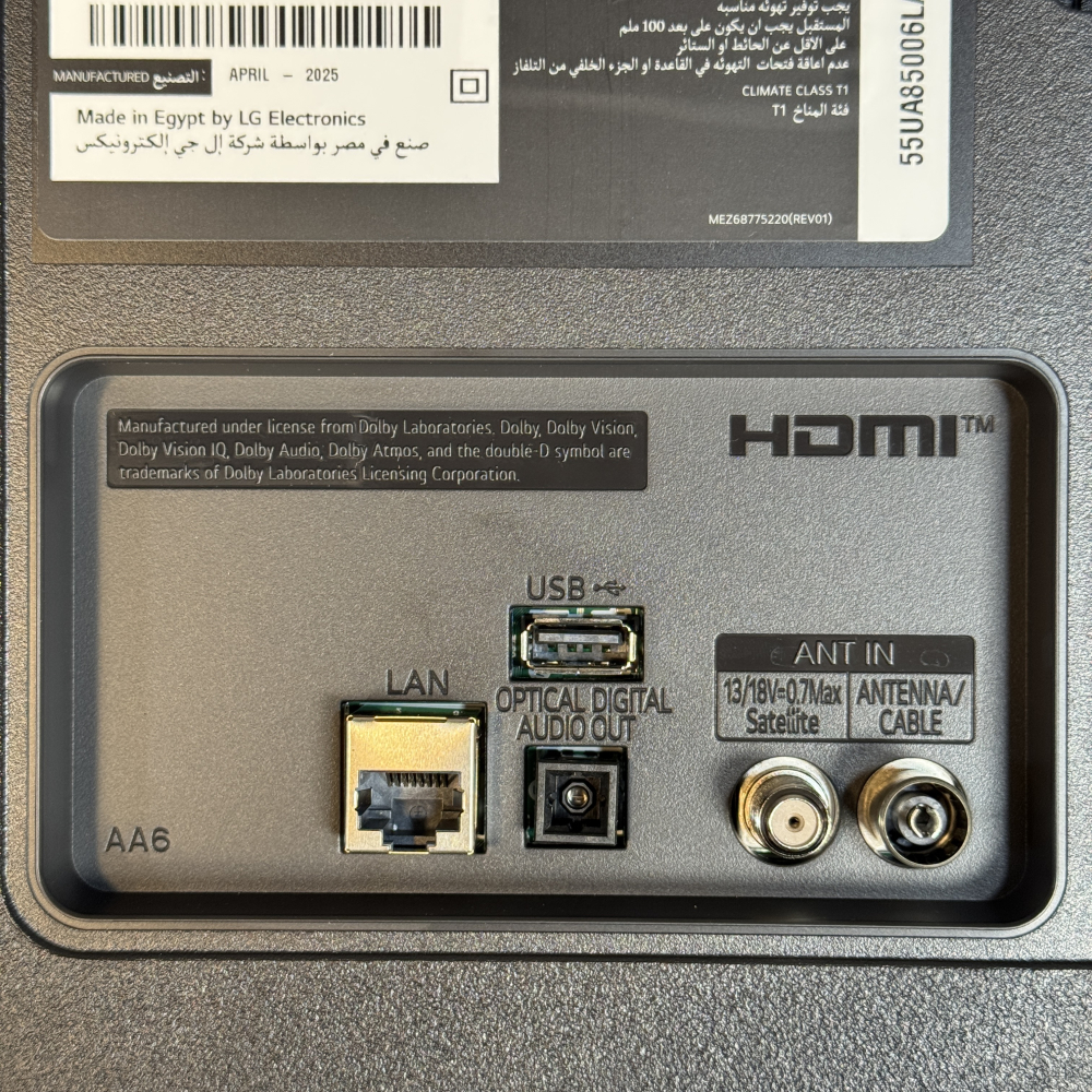 تلویزیون ال جی 43UA8500 مونتاژ مصر