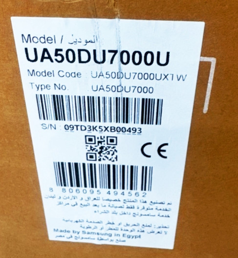 برچسب تلویزیون ال جی 50DU7000